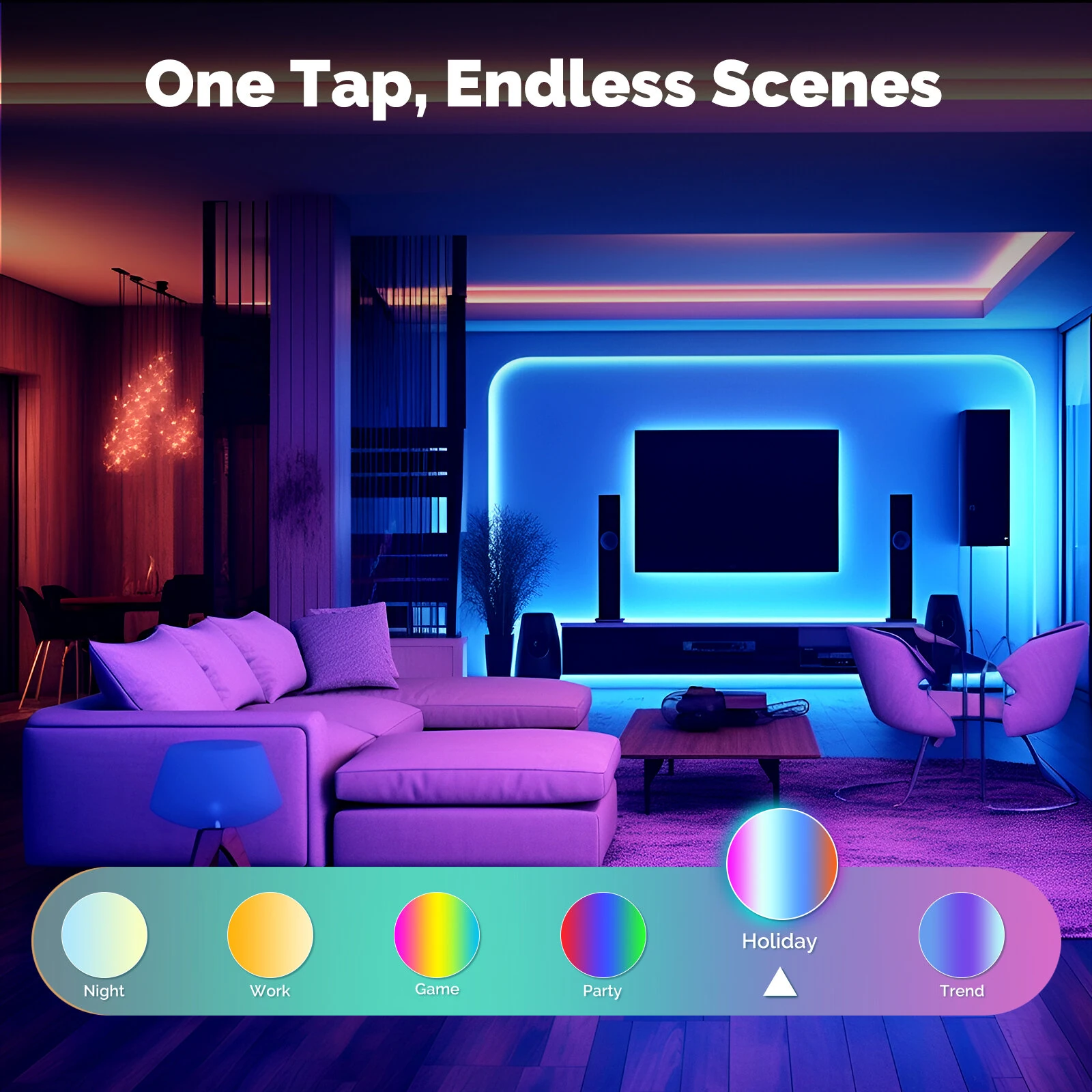 MOES ZL6205E Tuya ZigBe Smart LED Strip Light RGB5050 24V Music Sync App Voice Control with Alexa Google Home — view 5