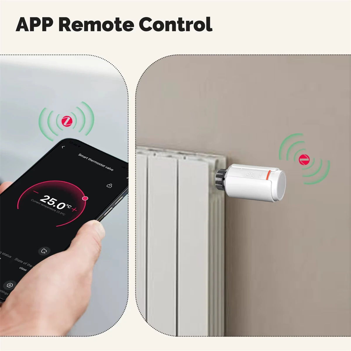 MOES ZTRV-S01 Tuya Smart ZigBe Thermostatic Radiator Valve TRV Programmable App Remote Temperature Controller Support Alexa Google Home — view 6