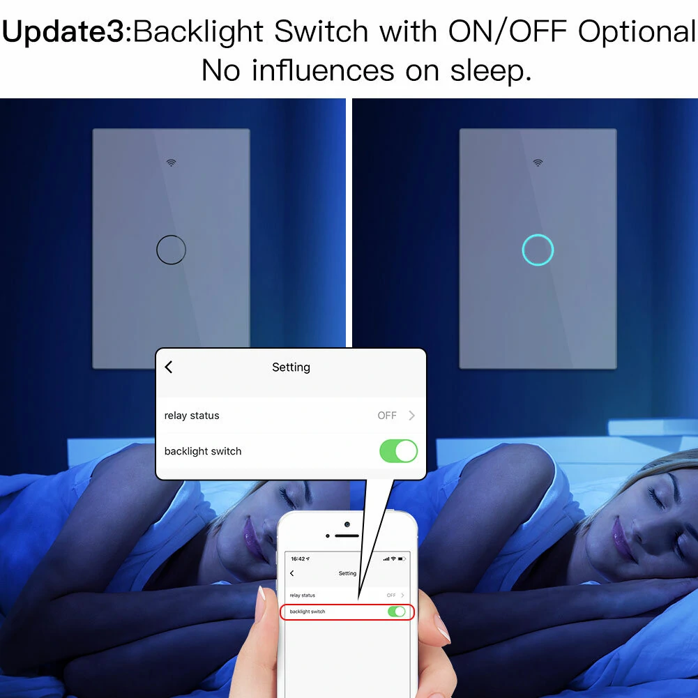 MoesHouse Tuya Smart Home WiFi Panel Switch 1/2/3/4 Gang APP Remote Control Timer Function Voice Control with Alexa Google Home — view 4