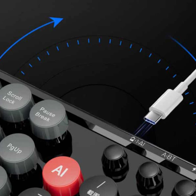 MOFii AI Voice Keyboard and Mouse Set Wireless bluetooth Combo 66 Languages Translation Type-C Rechargeable AI Shortcut Key for Computer Laptop — view 8