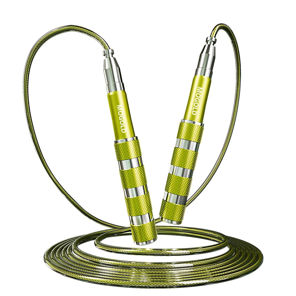 MOGOLD Portable Adjustable Telescopic Non-slip Wire Fitness Jump Rope with Retractable Handle for Professional Sports Training — MOGOLD