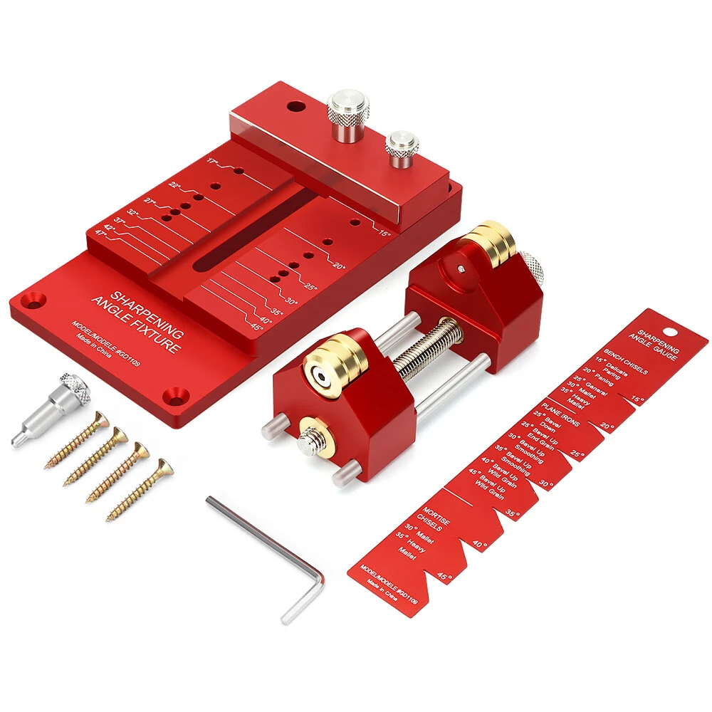 Mohoo Sharpening System Honing Guide Sharpening Holder Angle Fixture Angle Gauge for Woodworking Chisel — view 2