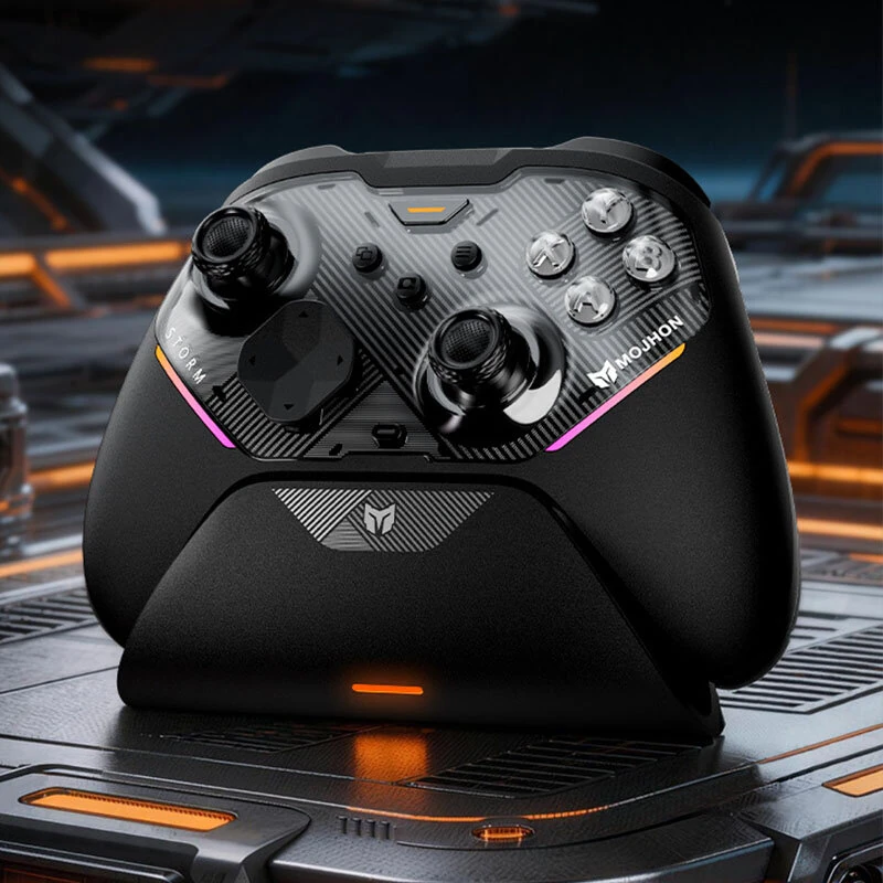 MOJHON Gale 2 Tri-mode Wireless Gaming Controller TMR Electromagnetic Joysticks 2000Hz Polling Rate Hall Effect Linear Trigger Mechanical Buttons Gamepad for PC Switch Steam — view 2
