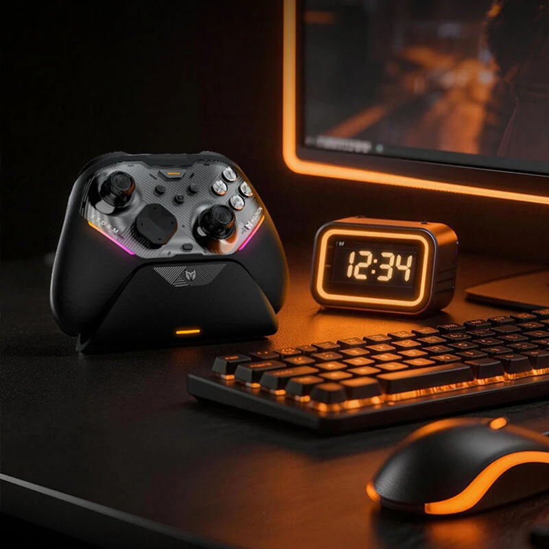 MOJHON Gale 2 Tri-mode Wireless Gaming Controller TMR Electromagnetic Joysticks 2000Hz Polling Rate Hall Effect Linear Trigger Mechanical Buttons Gamepad for PC Switch Steam — view 3