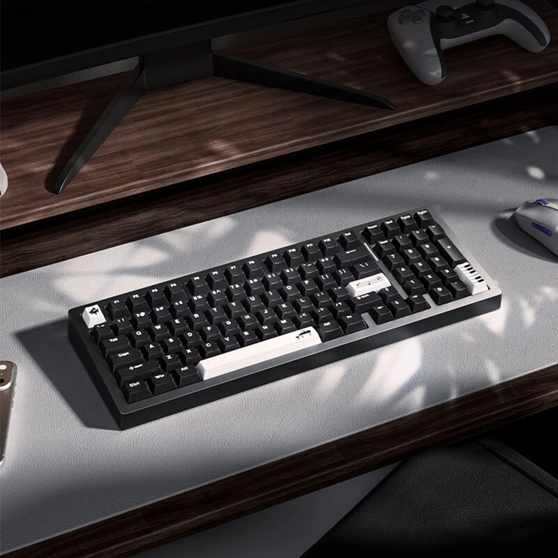 MonsGeek M2 V5 VIA CNC Aluminum Mechanical Keyboard Three-mode Gasket Structure RGB Backlight 8000mAh Battery PBT Dual-color Injection Keycaps 98-Keys Gaming Keyboards — view 2