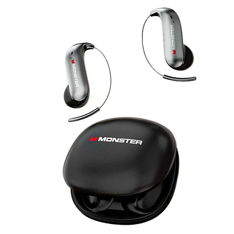 MONSTER C01 Gen2 TWS Earbuds AI Smart Translation Earphone bluetooth 6.0 Earphone IPX5 Waterproof Flexible Titanium Wire Earhooks Headphones