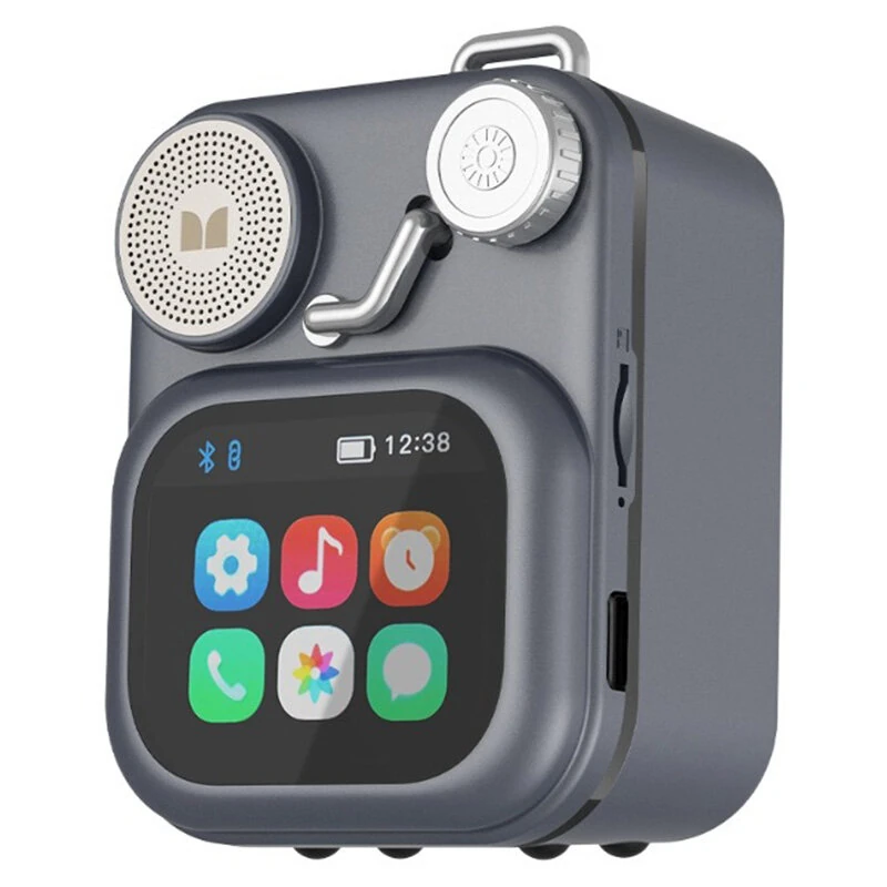 MONSTER S350 bluetooth V6.0 Speaker Mini Portable Speaker with HD Touch Screen 1.75-inch Speaker Support TF Card Playback Built-in 60+ White Noise Voices Sleep Assistance Outdoors Subwoofer Speakers