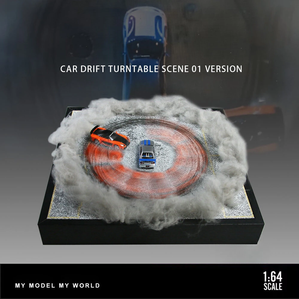 MoreArt 970204 1/64 Mini RC Car Parts Drift Turntable Scene 01 Version Simulation Model Rotatable Miniature Landscape — view 2