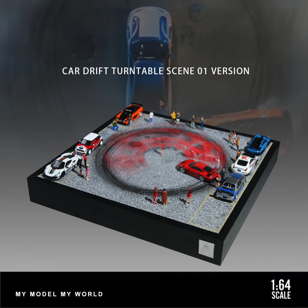 MoreArt 970204 1/64 Mini RC Car Parts Drift Turntable Scene 01 Version Simulation Model Rotatable Miniature Landscape — view 3