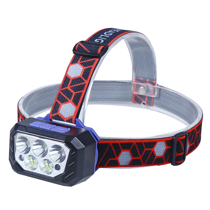 Motion Sensor Powerful LED Headlamp 5 Led Strong Light Rechageable Headlight Fishing Camping Outdoor Head Lamp Work Flashlight — image 1