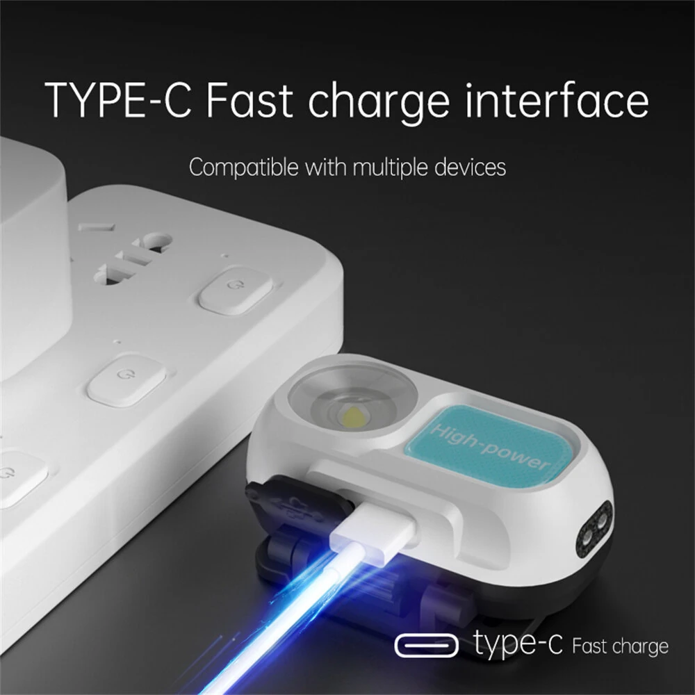 Motion Sensor Smart Head Mounted Headlights Strong Light Outdoor Long Battery Life Charging For Fishing Emergency Work For Night Fishing — view 8