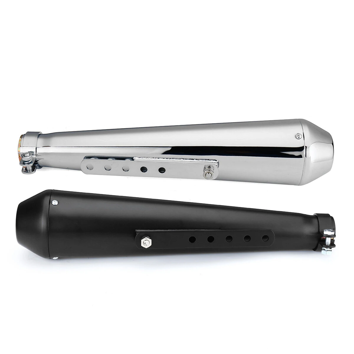 Motorcycle Cafe Racer Exhaust Muffler Pipe with Sliding Bracket Universal — view 6