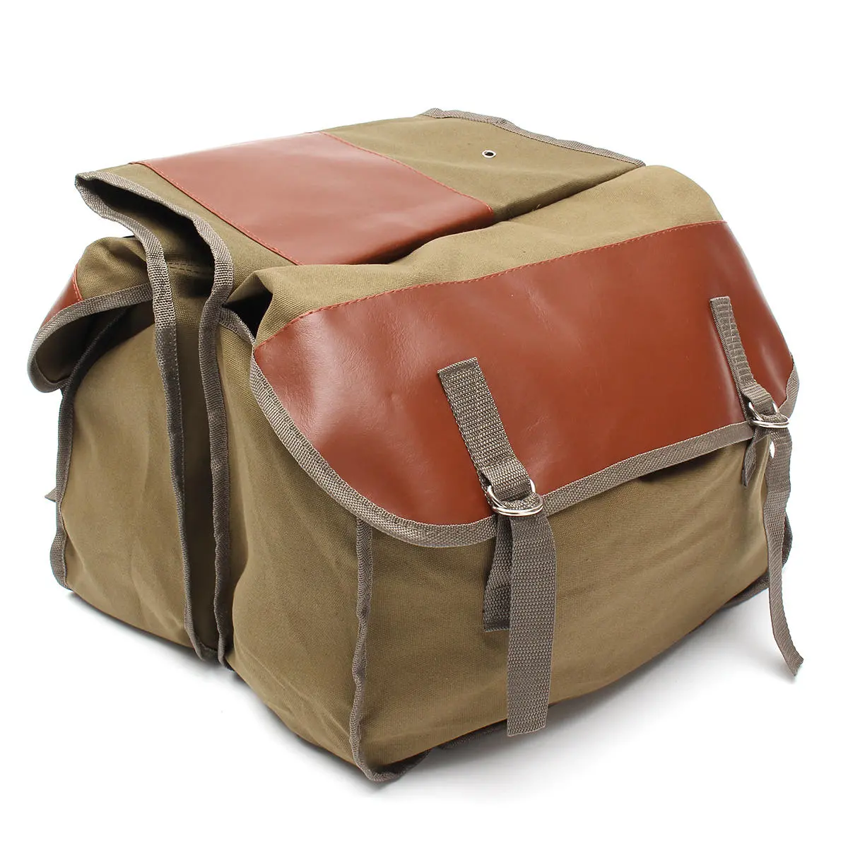 Motorcycle Canvas Saddlebags Equine Back Pack For Haley Sportster/Honda — view 11