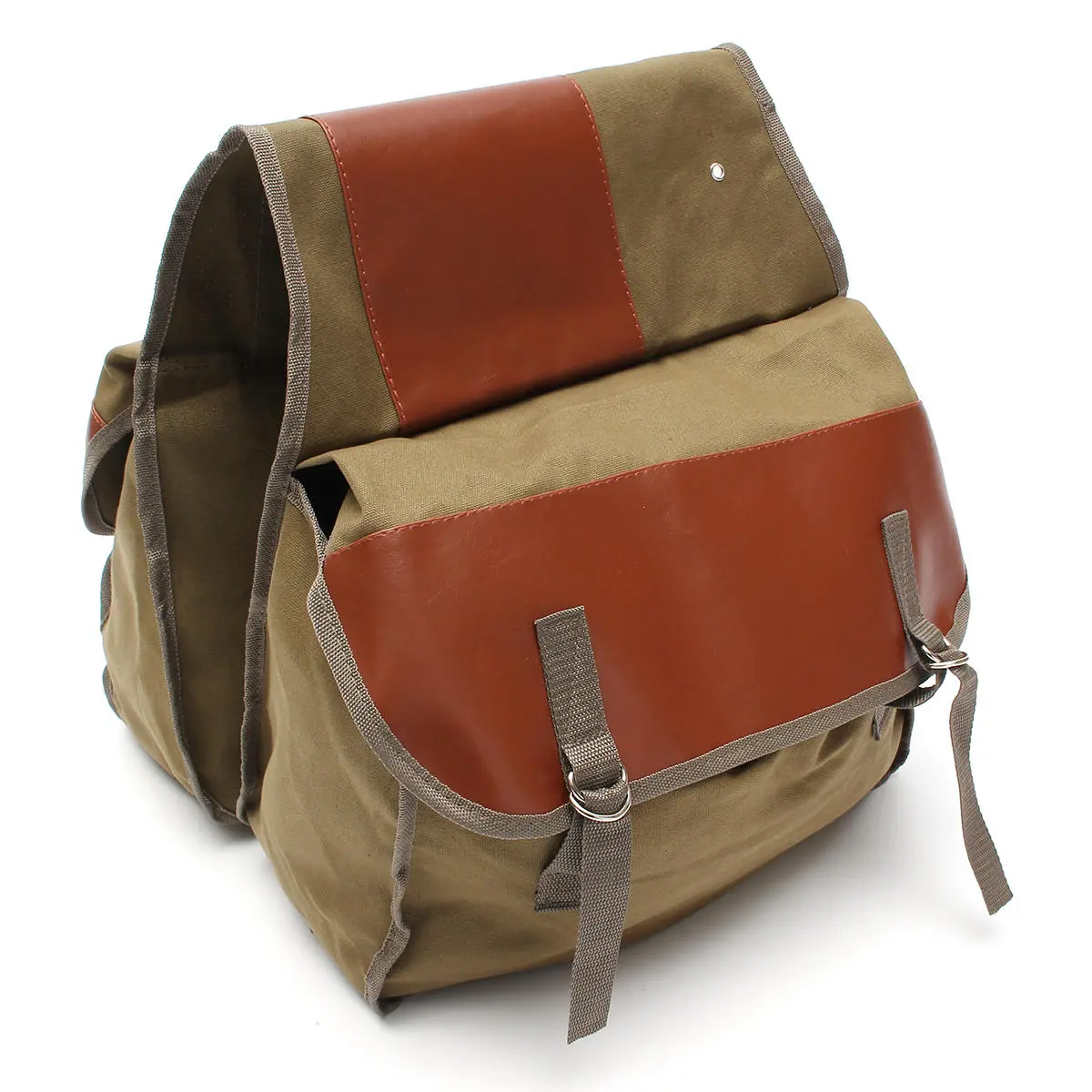 Motorcycle Canvas Saddlebags Equine Back Pack For Haley Sportster/Honda — view 7