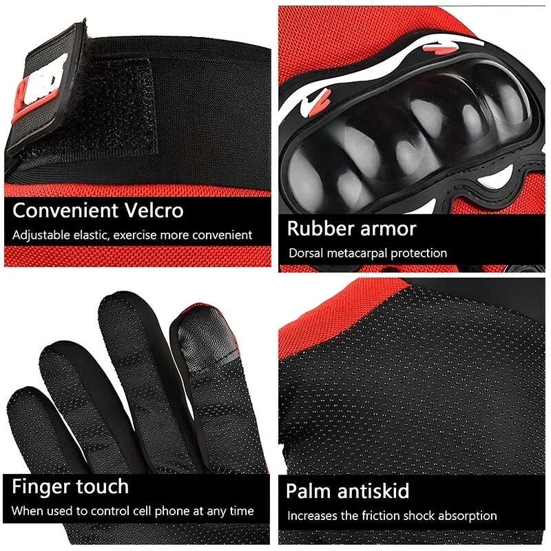 Motorcycle Gloves Breathable Full Finger Racing Hard Shell Gloves Outdoor Sports Protection Riding Cross Dirt Bike Gloves — view 4