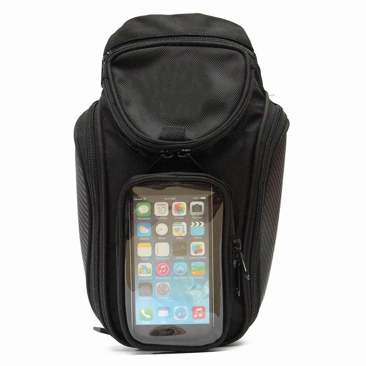 Motorcycle Oil Fuel Tank Bag Magnetic Saddle Bag with Bigger Phone Window — view 11