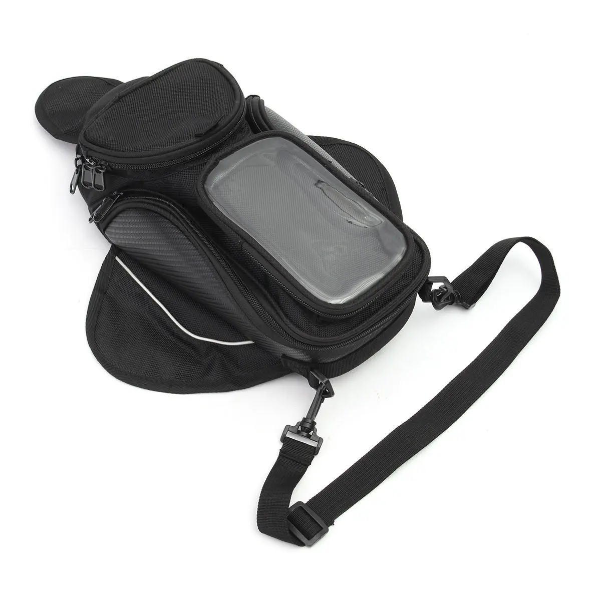 Motorcycle Oil Fuel Tank Bag Magnetic Saddle Bag with Bigger Phone Window — view 3