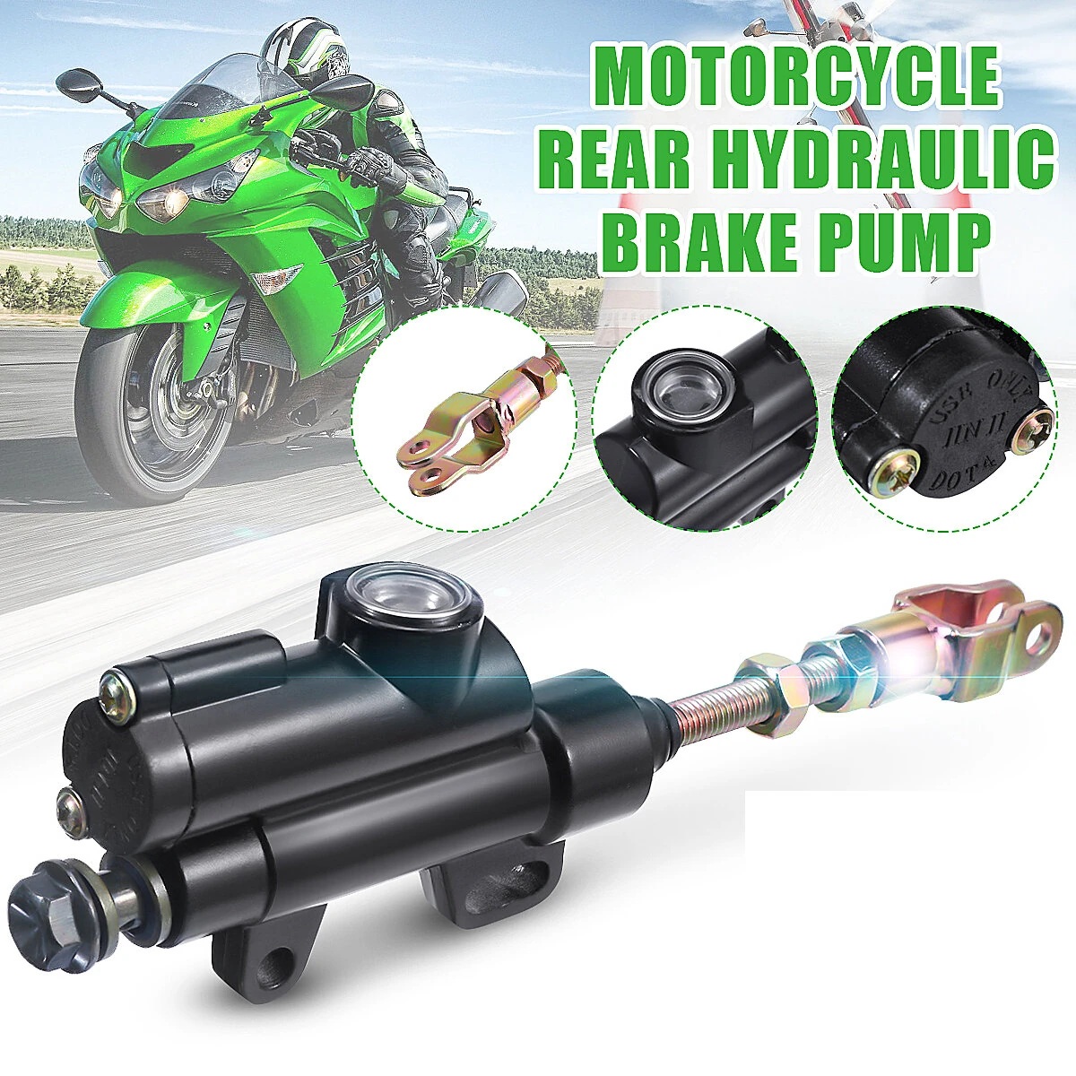 Motorcycle Rear Foot for Hydraulic Brake Pump ATV Refit Brake Master Cylinder Pump Kit — view 2