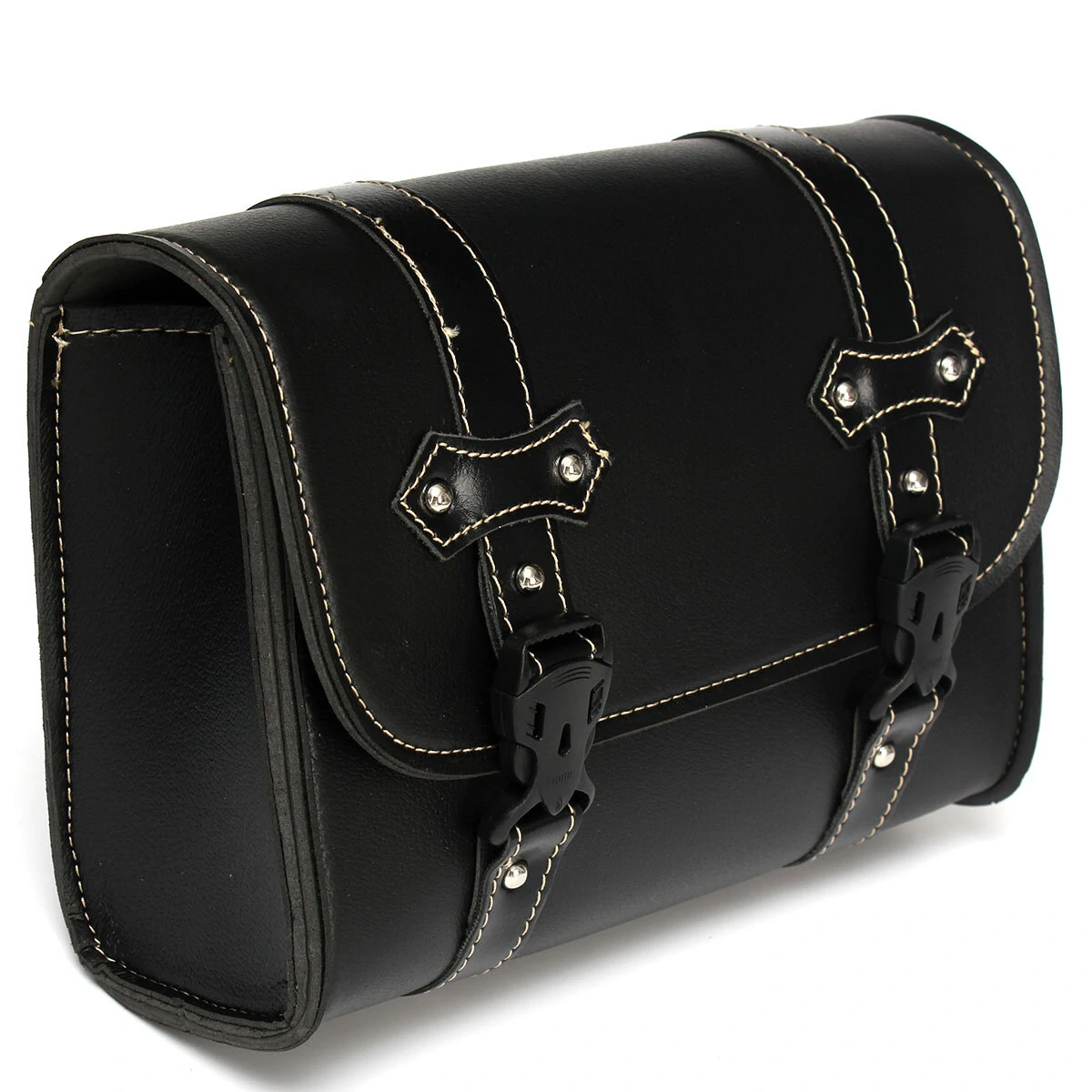 Motorcycle Saddle Leather Bag Storage Tool Pouch — image 1