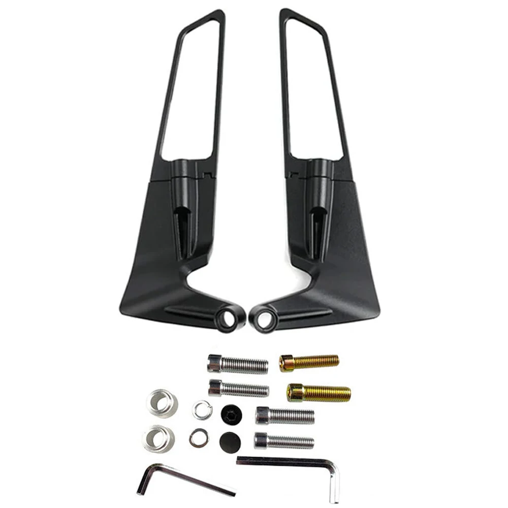 Motorcycle Wind Wing Side-Mirror Rear View Mirrors Side Rearview Reversing Mirror for Kawasaki/Yamaha/Suzuki ZH2 1000 2021-2023 — view 2