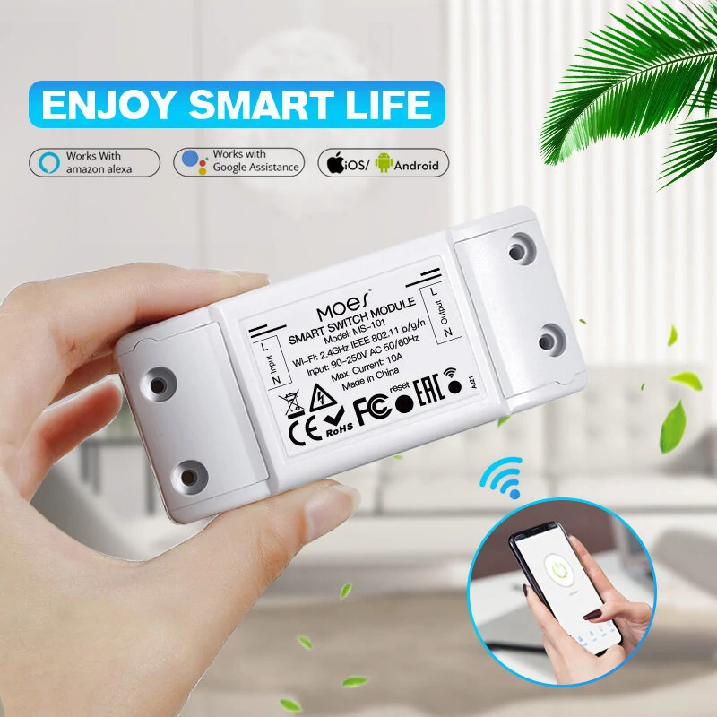 Mouehouse Wi-Fi Smart Light Switch Timer Smart Life APP Wireless Remote Control Works with Alexa Google Home — view 8