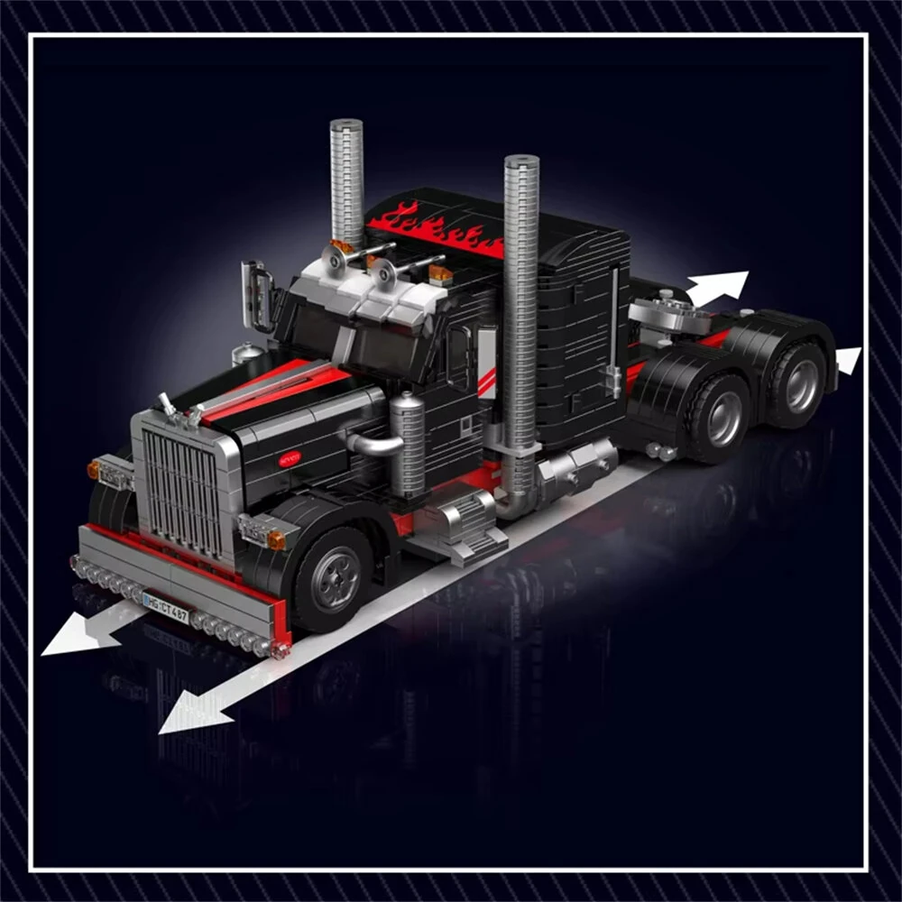 Mould King 10037 The American Truck Building Block Assembly Kit Car Brick Set New Technical Car Toys 1797PCS Kids Christmas Gift — view 5