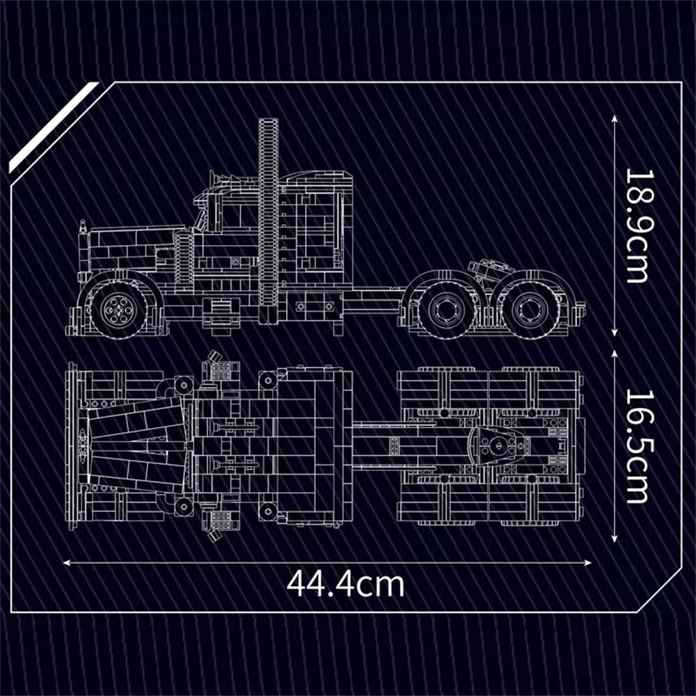 Mould King 10037 The American Truck Building Block Assembly Kit Car Brick Set New Technical Car Toys 1797PCS Kids Christmas Gift — view 7