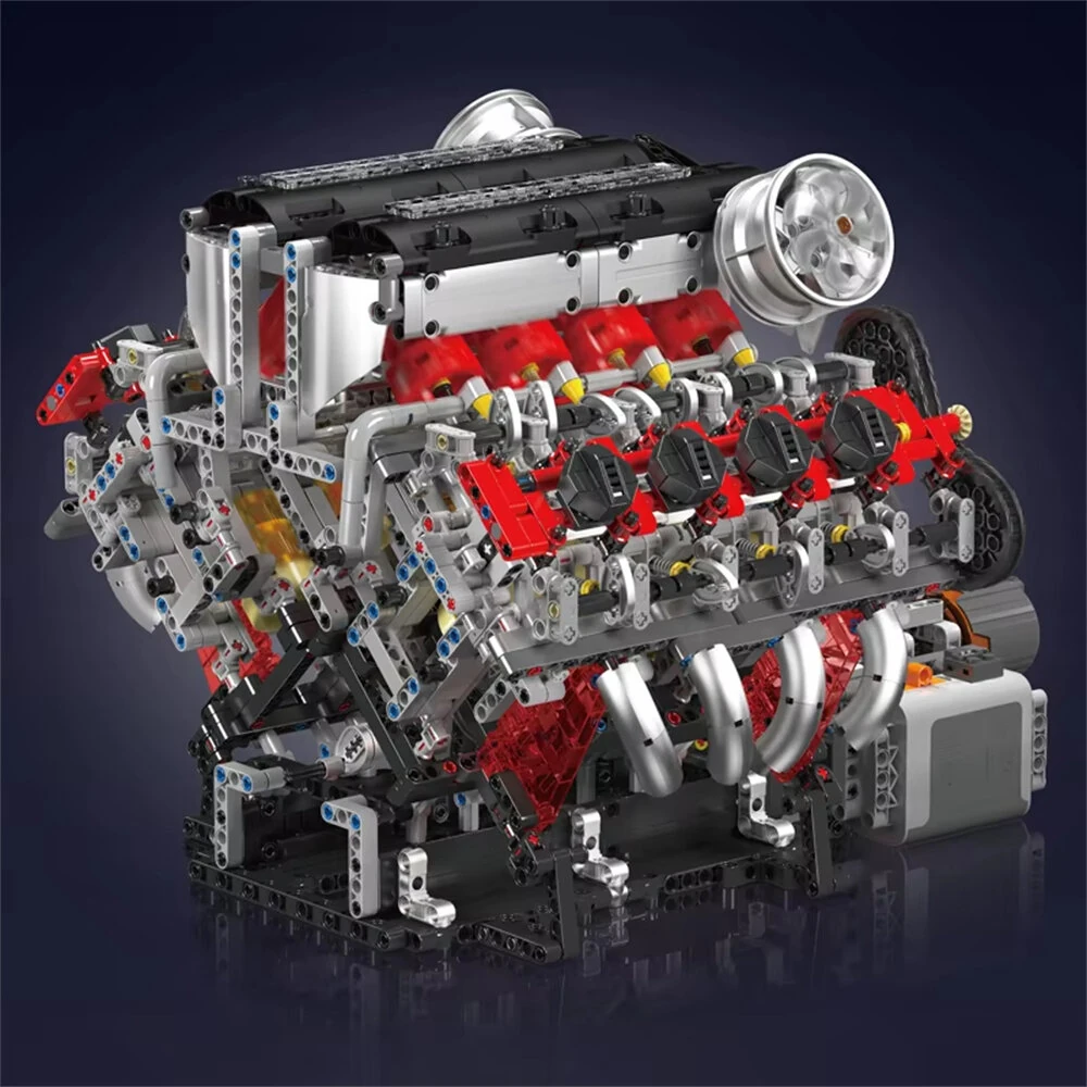Mould King 10130 Technical Car Building Block Motorized F488 Supercar V-type 8 Cylinder V8 Engine Model Brick Assembly Kit 2718+PCS Excellent STEAM Science Education Discovery Toys Children Gifts — view 3