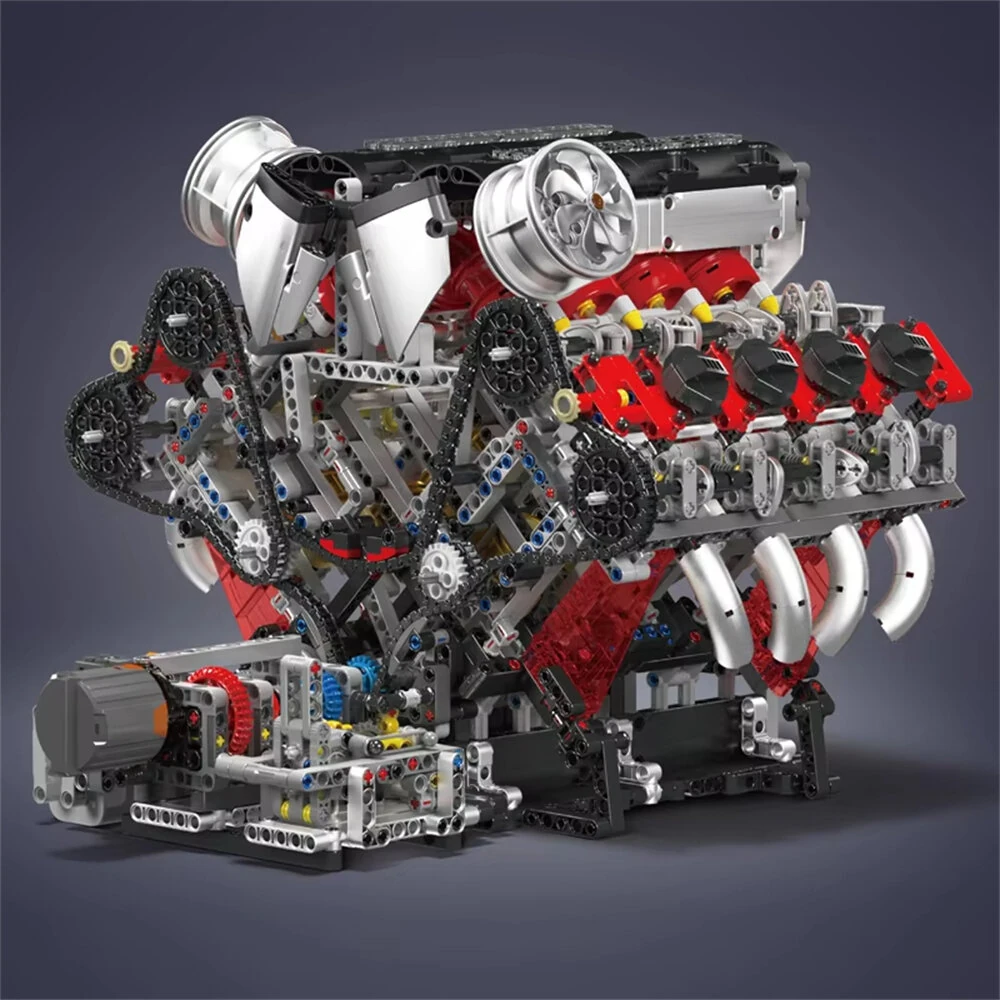 Mould King 10130 Technical Car Building Block Motorized F488 Supercar V-type 8 Cylinder V8 Engine Model Brick Assembly Kit 2718+PCS Excellent STEAM Science Education Discovery Toys Children Gifts — view 4