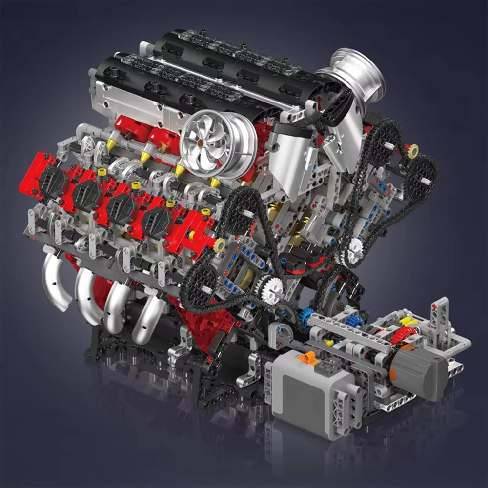 Mould King 10130 Technical Car Building Block Motorized F488 Supercar V-type 8 Cylinder V8 Engine Model Brick Assembly Kit 2718+PCS Excellent STEAM Science Education Discovery Toys Children Gifts — view 5