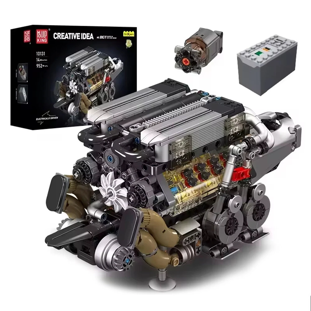 Mould King 10131 Technical Car Building Block W16 Engine Model for BGT Supercar Set Assembly Car Brick Toys Kids Christmas Gift — MOULD KING