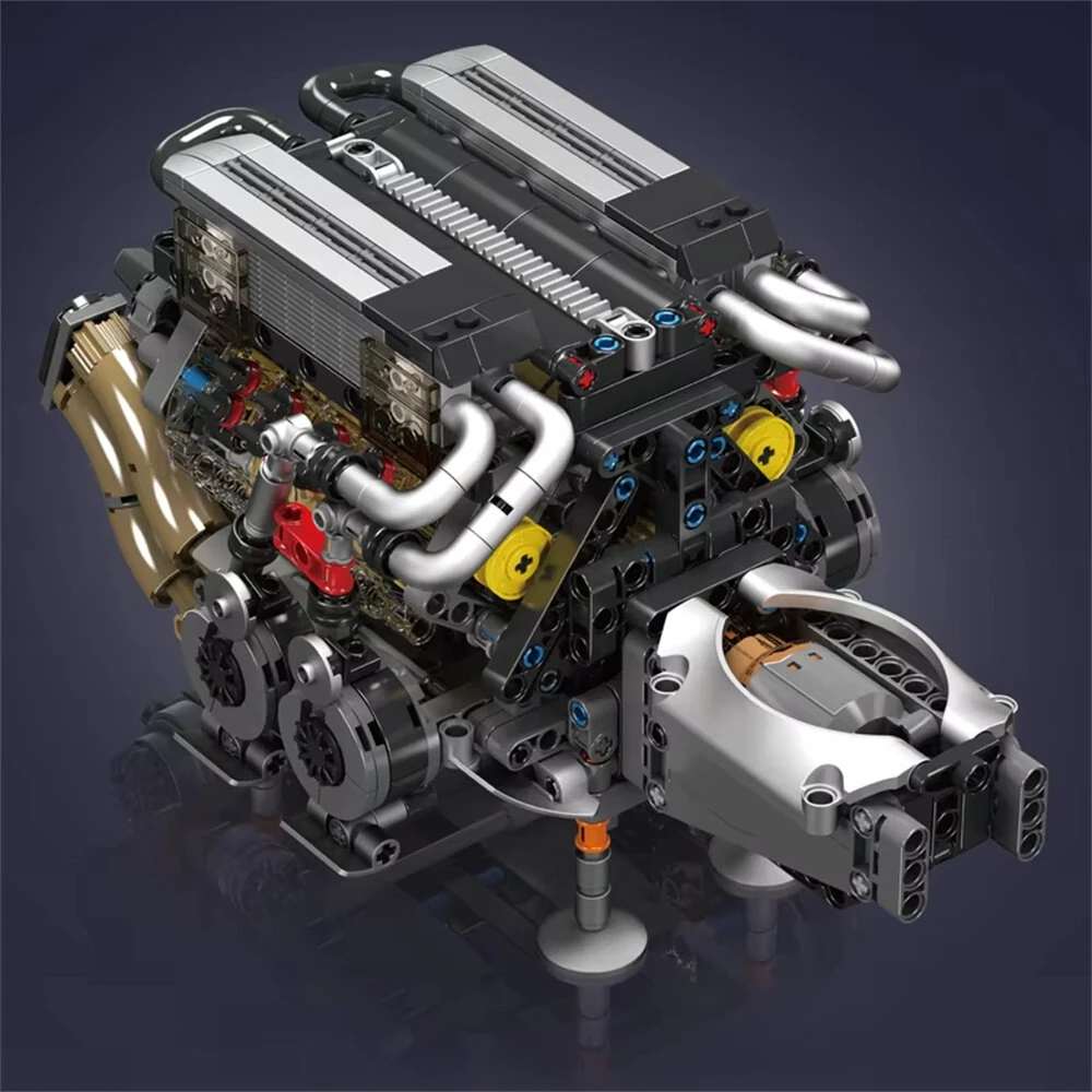 Mould King 10131 Technical Car Building Block W16 Engine Model for BGT Supercar Set Assembly Car Brick Toys Kids Christmas Gift — view 5
