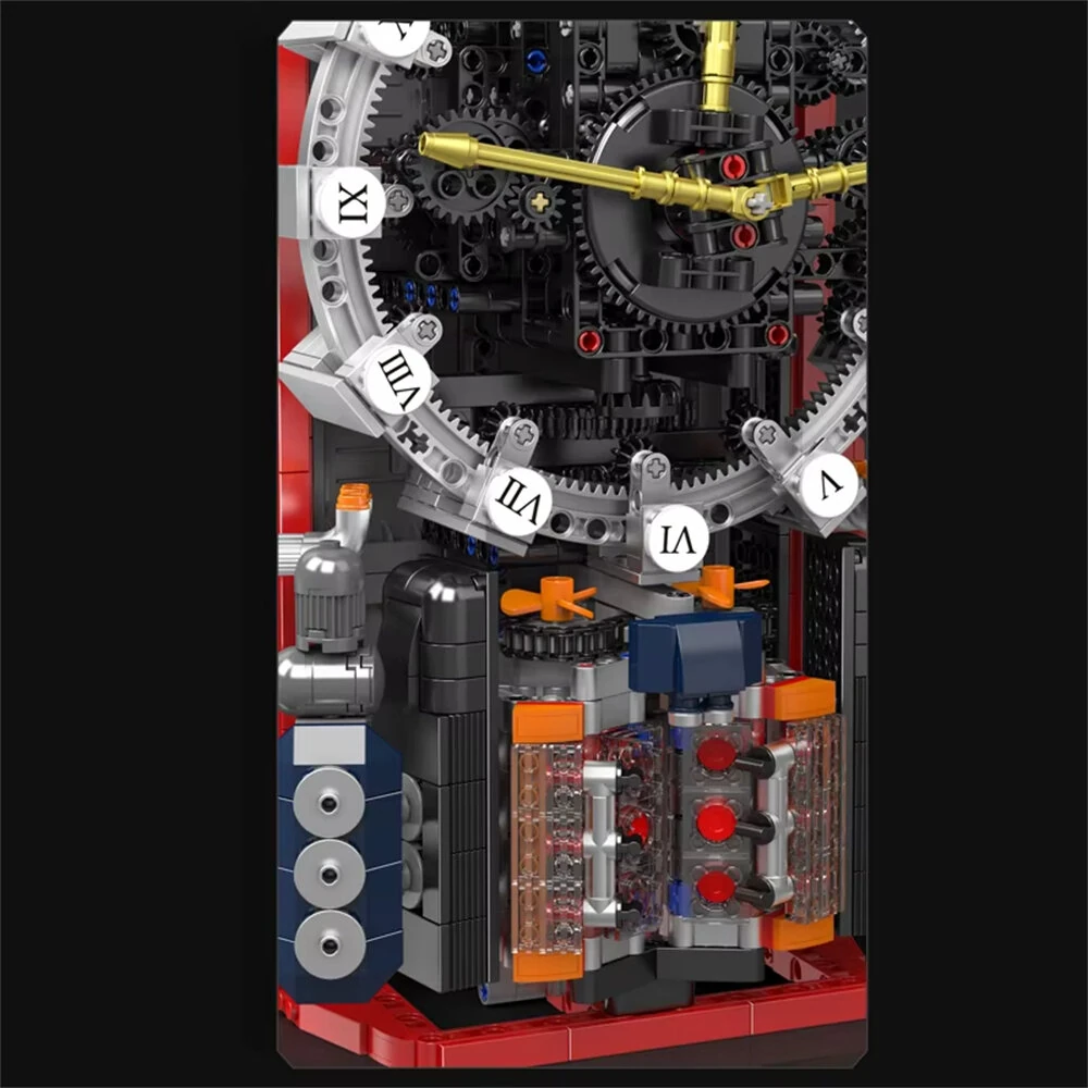 Mould King 10187 Clock Building Blocks Motorized Engine APP Controlled Functional Desk Clock Adults Children Birthday Gift — view 4