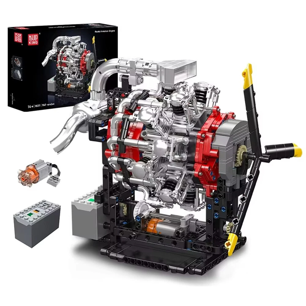 Mould King 10211 Technical Engine Toys Motorized Radial Aviation Engine Building Block Assembly Engine Set 1147PCS Kids Christmas Gift — view 2