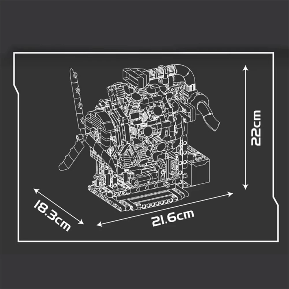 Mould King 10211 Technical Engine Toys Motorized Radial Aviation Engine Building Block Assembly Engine Set 1147PCS Kids Christmas Gift — view 6