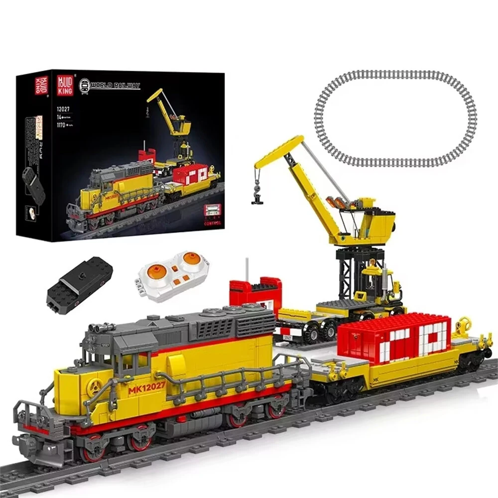 Mould King 12027 Technical Train Remote Control EMD SD40-2 Diesel Locomotive Model Building Block Assembly Kit Car Brick Kids Toys — MOULD KING