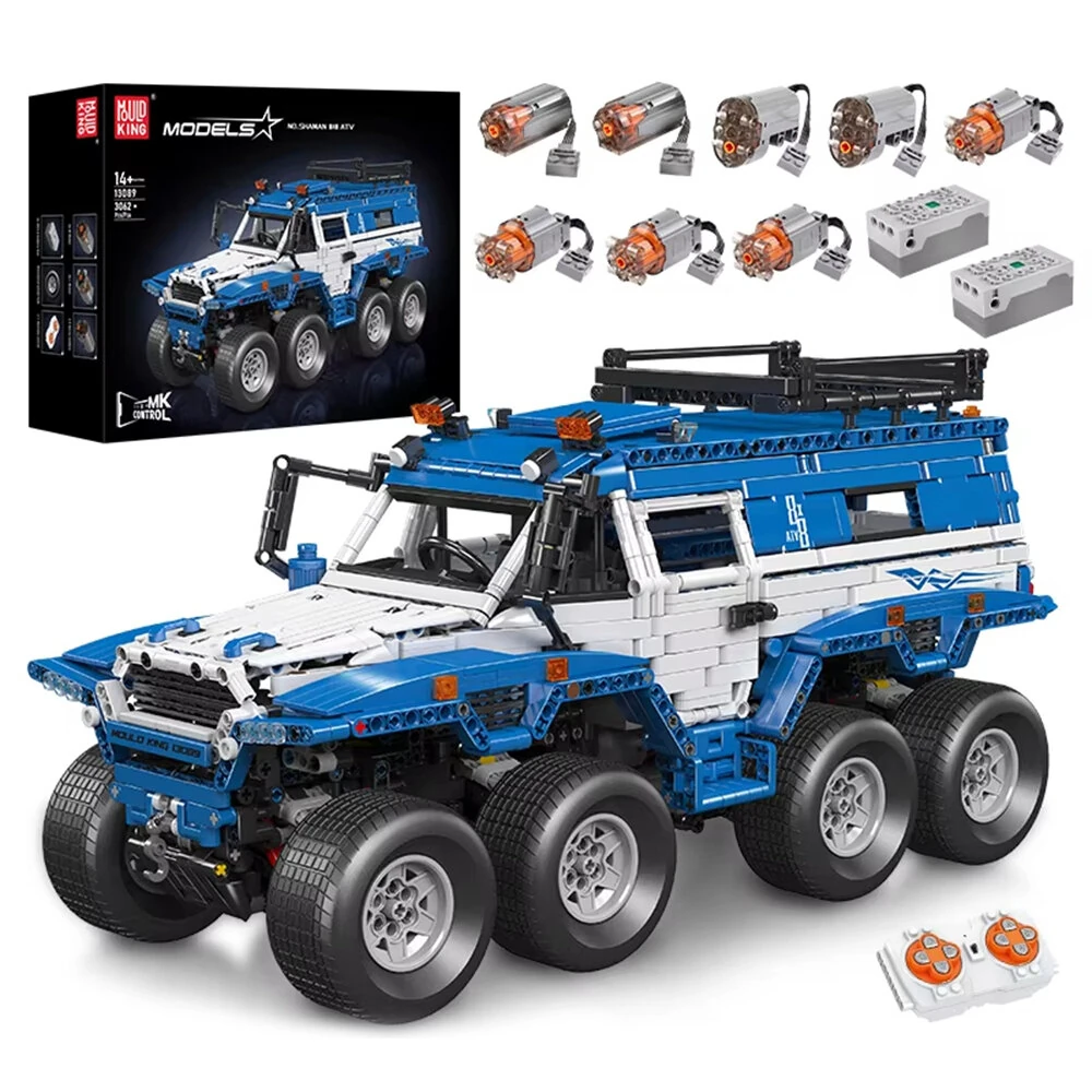Mould King 13088 13089 Technical Car Toys The RC Avtoros Shaman 8x8 Building Block Assembly Kit Vehicle Brick Set Kids Christmas Gift — view 2