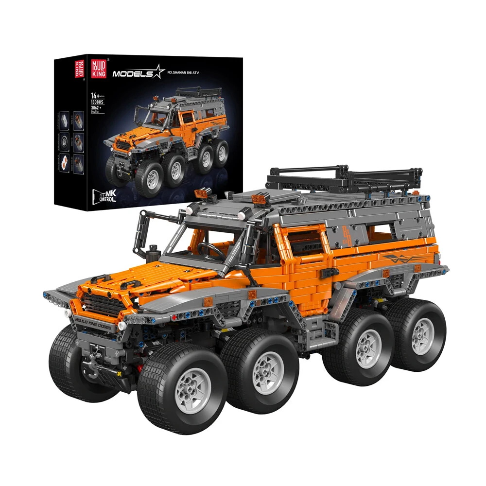 Mould King 13088 13089 Technical Car Toys The RC Avtoros Shaman 8x8 Building Block Assembly Kit Vehicle Brick Set Kids Christmas Gift — view 7