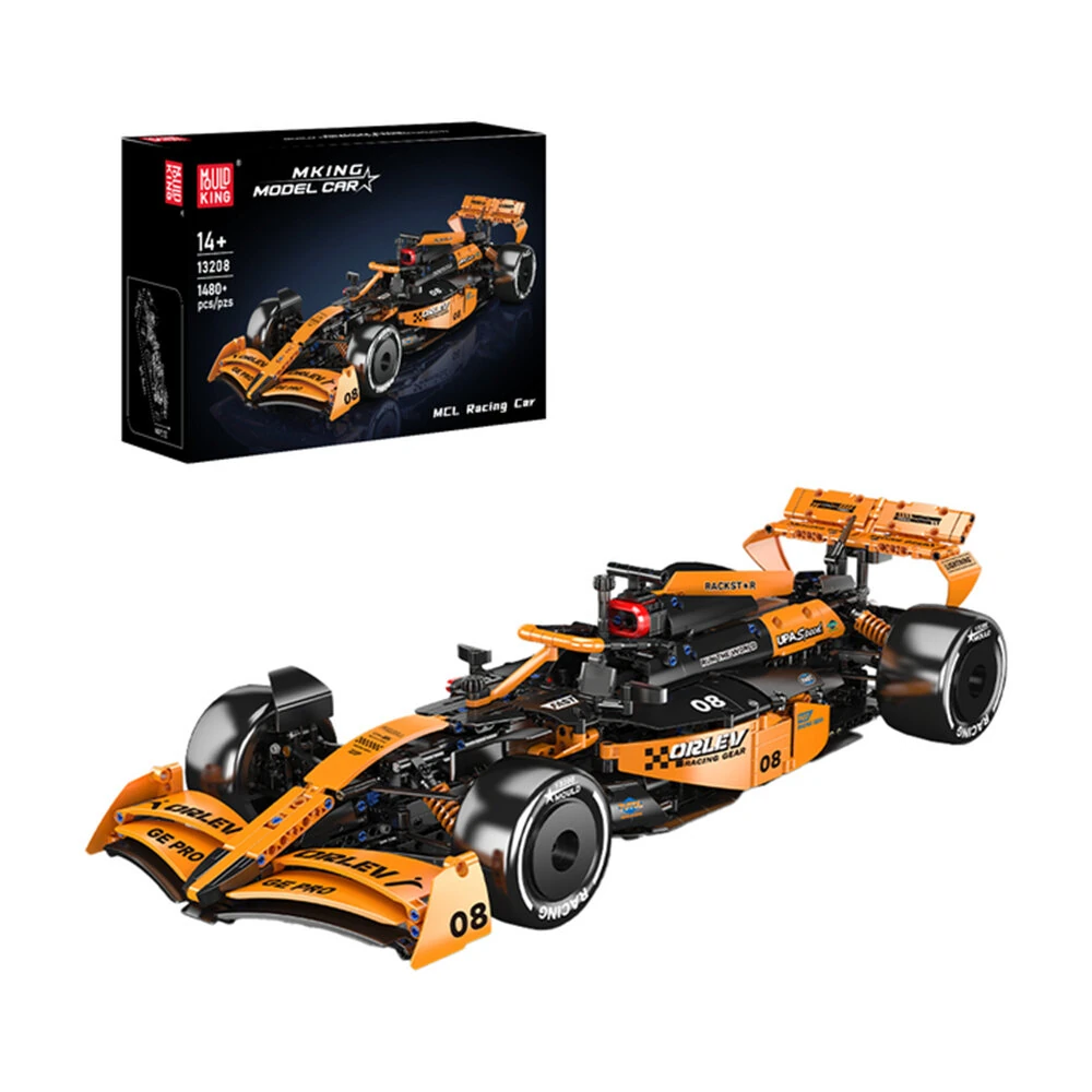 Mould King 13207 13208 1/8 Scale RB20 MCL Racing Car Model MOC Building Block Brick Assembly Kit Kids Boys Birthday Gift — view 3