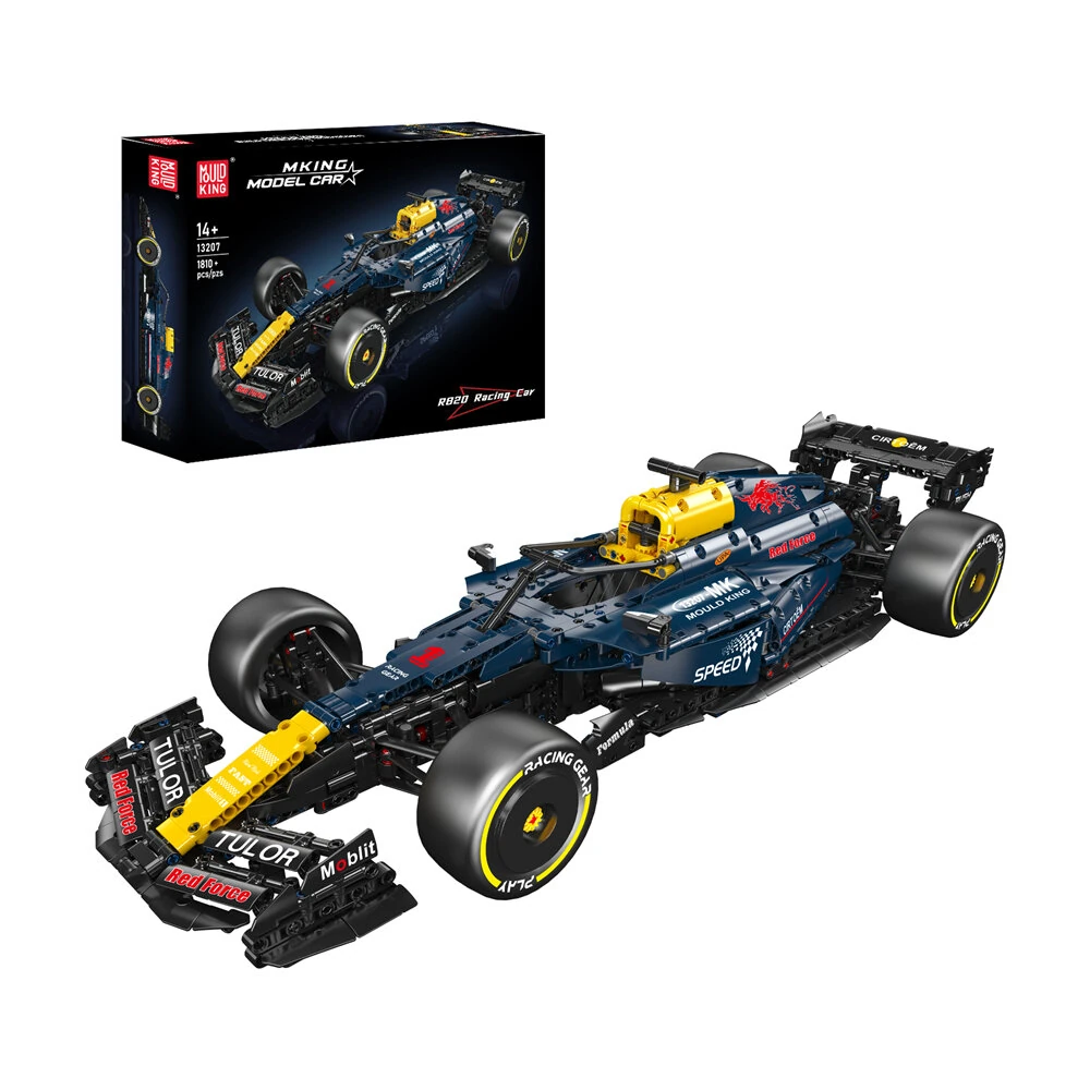 Mould King 13207 13208 1/8 Scale RB20 MCL Racing Car Model MOC Building Block Brick Assembly Kit Kids Boys Birthday Gift — view 6