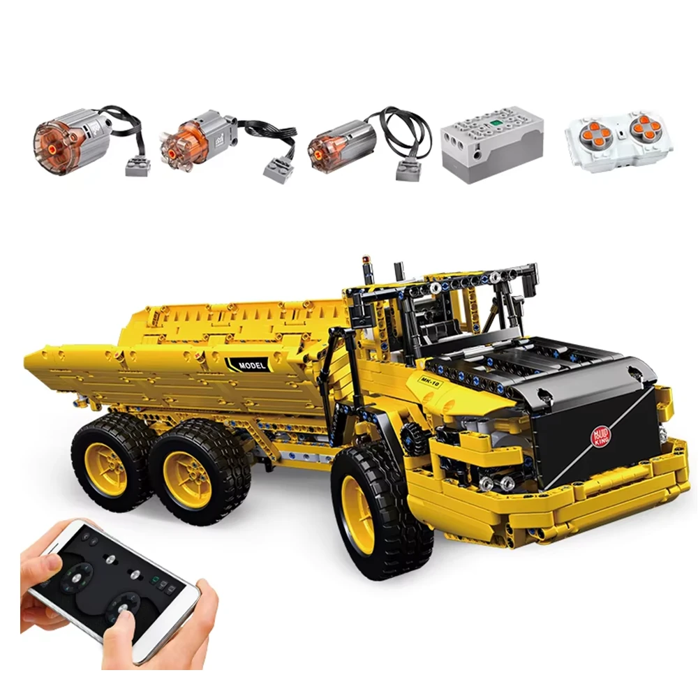 Mould King 17010S RC Dump Truck MOC Building Block 1930+ PCS Assembly Car Brick Kids Adults Birthday Gift — view 2