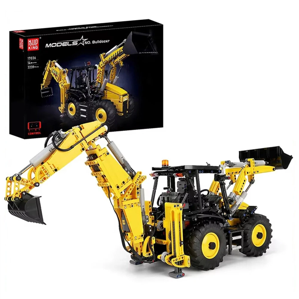 Mould King 17036 Backhoe Loader Technical Truck Engineering Car MOC Building Block Brick Assembly Kit for Children Birthday Gift — view 2