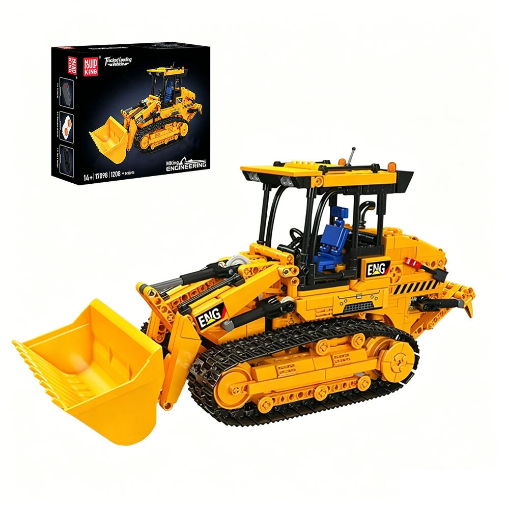 Mould King 17098 Technical Tracked Loading Vehicle RC Truck Toys Building Block Brick Assembly Kit Kids Boys Birthday Gift