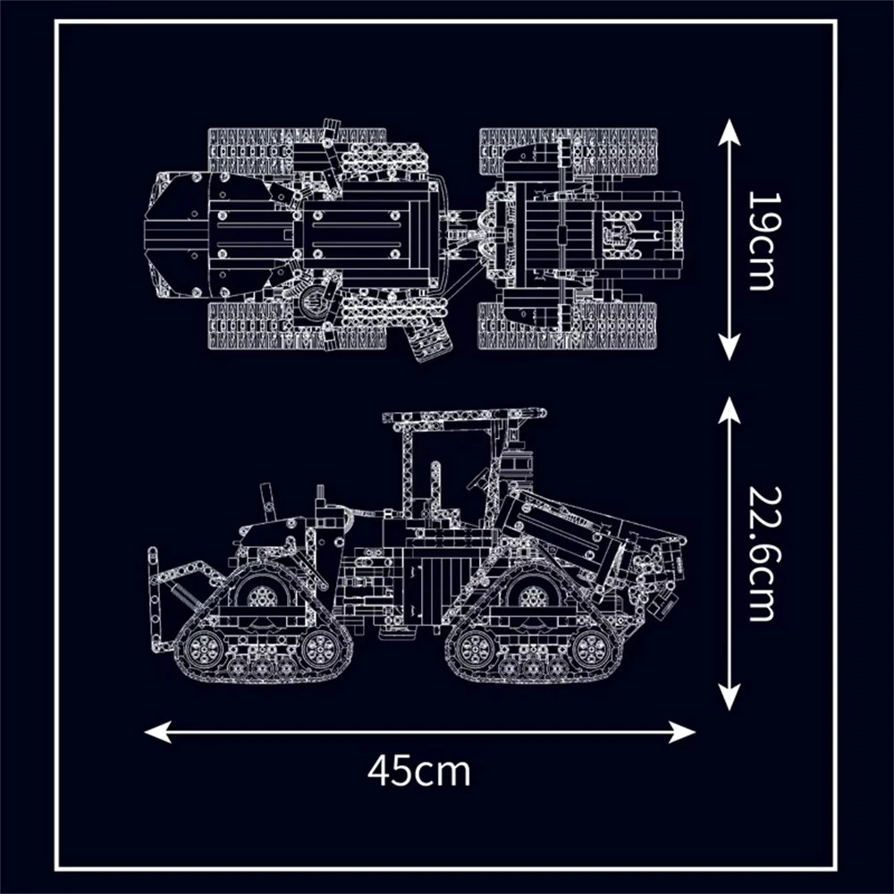 Mould King 18020S Technical Car Toys APP & RC Pneumatic Crawler Tractor Building Block Brick Set 1769PCS for Adults Kids Christmas Birthday Gift — view 5