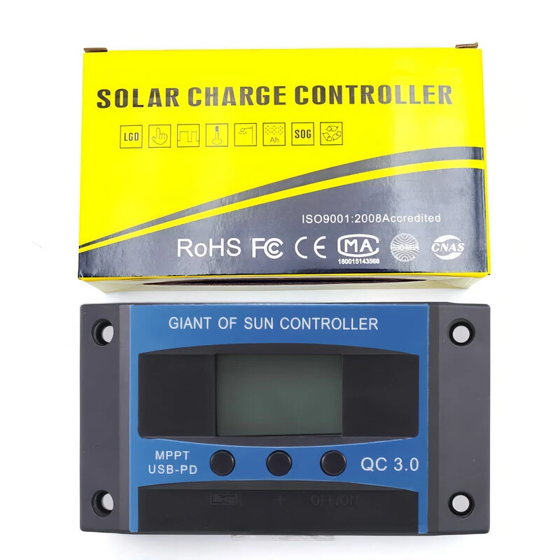 MPPT Solar Charge Controller 10A-100A with LCD Display for Lead-Acid and Lithium Batteries High Efficiency Maximizes Energy Harvest — view 5
