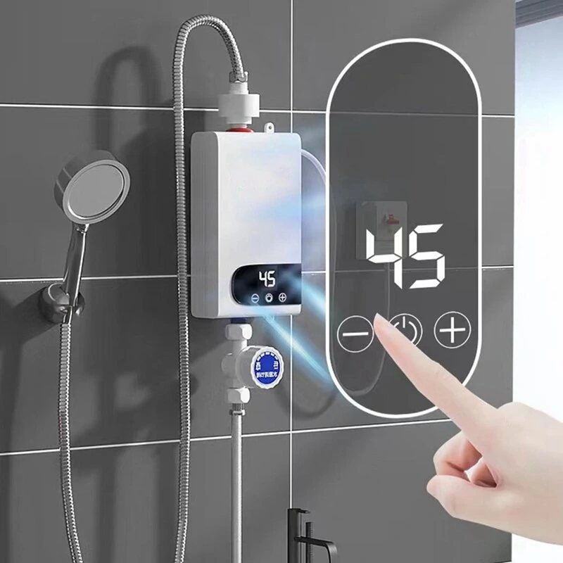 MROSAA 4500W Tankless Instant Electric Water Heater HD Touch Screen Shower System for Bathroom and Kitchen — MROSAA