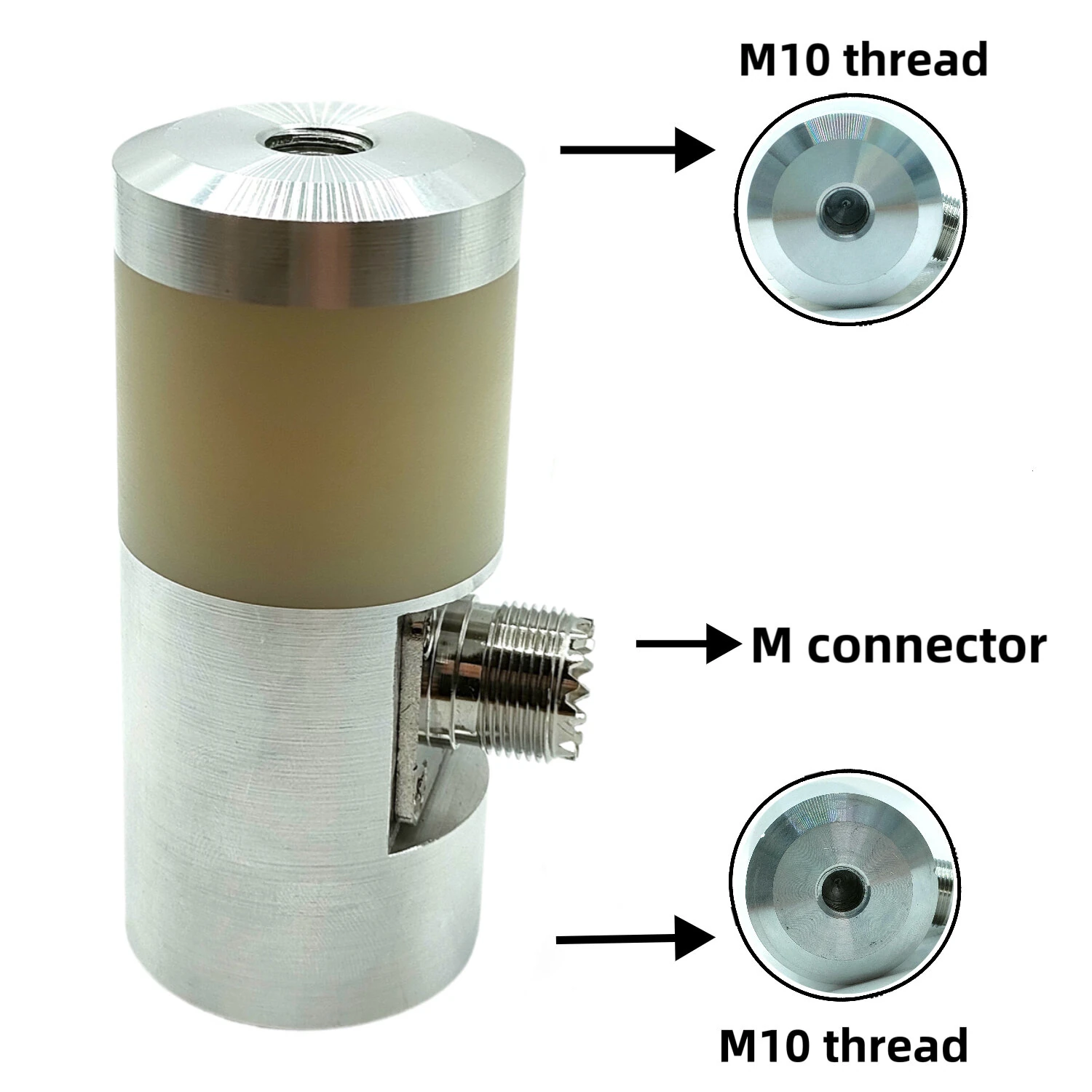 MSK-12 M10 Thread Antenna Base Aluminum Alloy for JPC12 PAC12 Shortwave Antennas — view 3