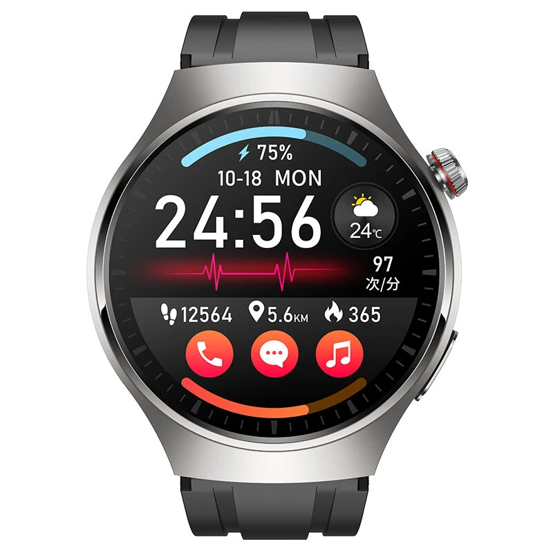 MT200 1.43-inch AMOLED Display ECG+PPG 440mAh Massive Battery IP67 Waterproof bluetooth Call Heart Rate Blood Pressure Blood Oxygen Monitor Sleep Monitoring Non-invasive Blood Glocose Measurement Multi-sport Modes Smart Watch — view 2