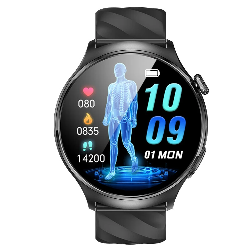 MT600 1.56-inch AMOLED Display ECG+PPG Voice Assistant One-click Micro Physical Examination bluetooth Call Heart Rate Blood Pressure Blood Oxygen Monitor Sleep Monitoring SOS Call Multi-sport Modes IP67 Waterproof Smart Watch — view 6