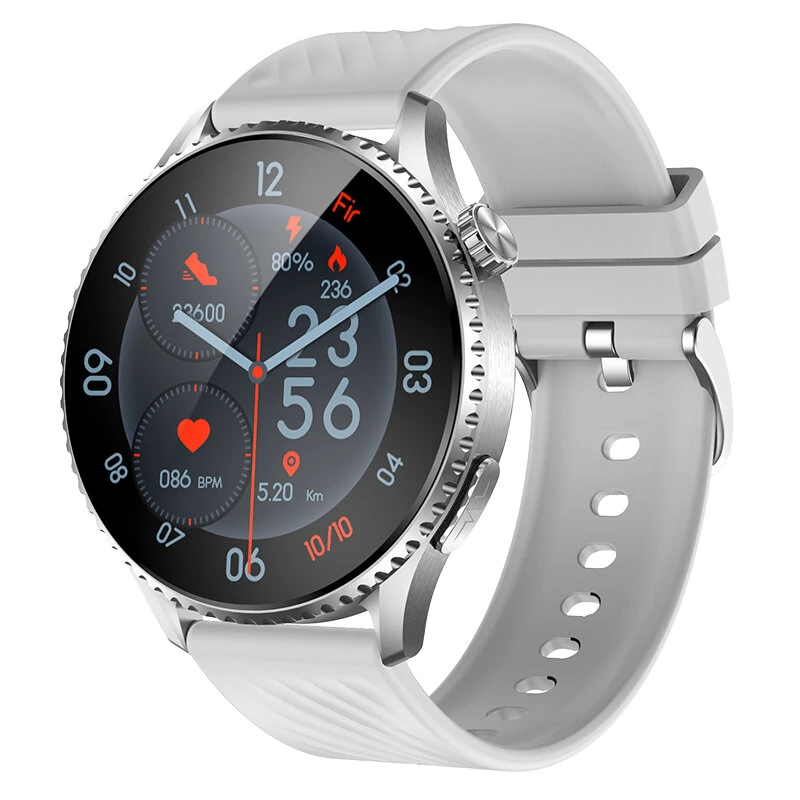 MT800 1.56-inch AMOLED Display ECG+PPG Voice Assistant One Click Micro Physicak Examination bluetooth Call Heart Rate Blood Pressure Blood Oxygen Monitor Sleep Monitoring Blood Glucose Testing SOS Calls Multi-sport Modes IP67 Waterproof Smart Watch — view 2